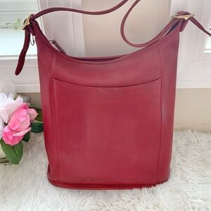 Coach Vintage Legacy Slim Duffle Shoulder Bag Red 9060